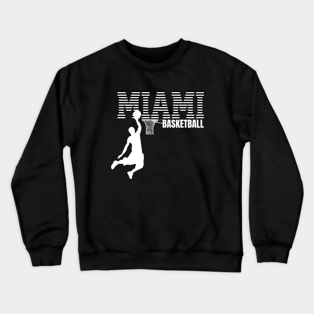 Miami Basketball Player Dunk Dunking T-Shirt Crewneck Sweatshirt by Spark of Geniuz